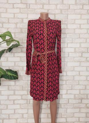Фирменное zara платье-рубашка/платье миди со 100 % вискозы в ромбах, размер с-м