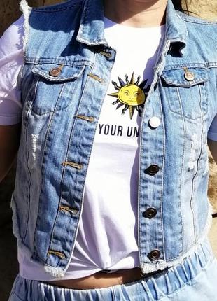 Жилетка джинсовая denim co