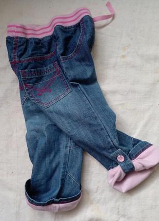 Утепленные джинсы на 2-3 года2 фото
