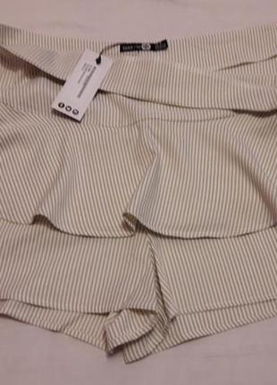Супер шорты в полоску с баской от boohoo. размер 50 - 527 фото