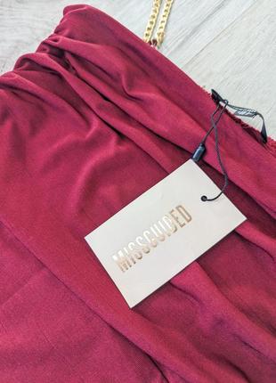 Платье миди винного цвета от missguided5 фото