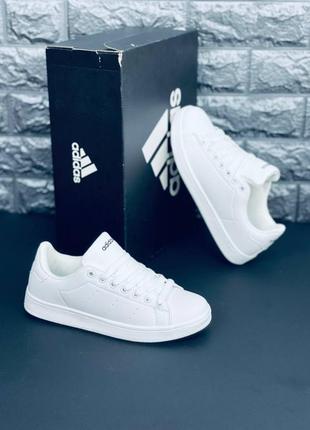 Adidas кроссовки белые женские /подростковые 36-41/ мужские 40-45