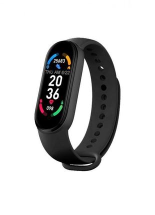 Фитнес браслет smart band m6 шагомер, измерение давления и пульса