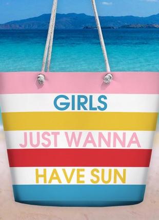 Пляжна сумка малібу girls just wanna have sun2 фото