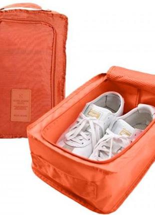 Сумка-органайзер для обуви дорожный оранжевый1 фото