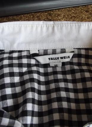 Трендовая рубашка в монохромную клетку «tally weijl»2 фото
