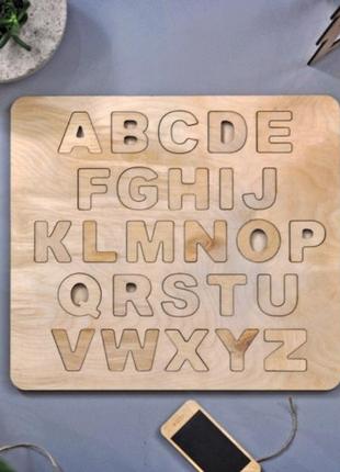 Алфавит деревянный английский