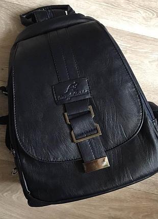 Модний жіночий рюкзак бананка темно-синій (461)