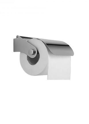 Тримач для туалетного паперу металевий сріблястий1 фото