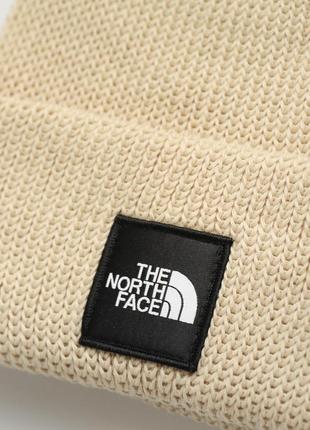 Жіноча шапка the north face / шапка оригінальна бежевого кольору3 фото