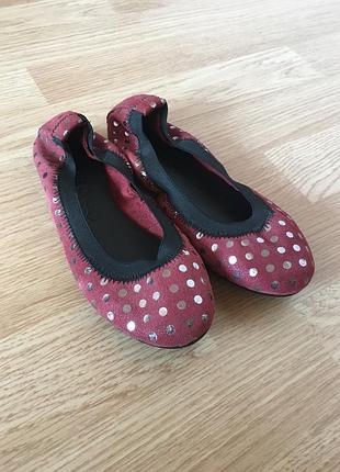 Шкіряні балетки для дівчинки mango