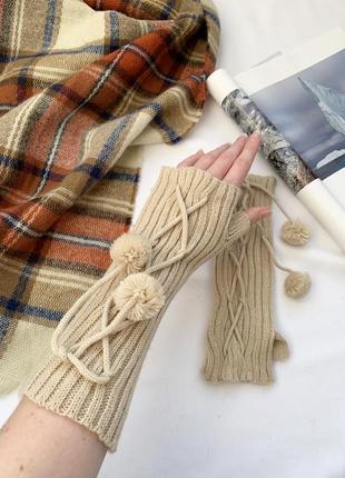 Митенки, мітенки, перчатки, варежки, рукавиці, без пальцев, без пальців