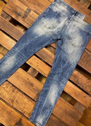 Мужские джинсы (штаны, брюки) h&m (эйч энд эм мрр идеал оригинал голубые)2 фото