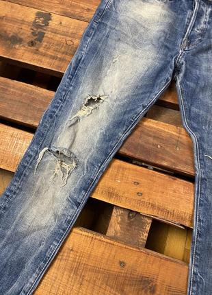 Мужские джинсы (штаны, брюки) h&m (эйч энд эм мрр идеал оригинал голубые)8 фото