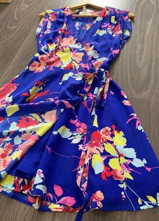 Идеальное натуральное шелковое платье сарафан на запах yumi kim3 фото
