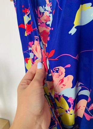 Идеальное натуральное шелковое платье сарафан на запах yumi kim6 фото