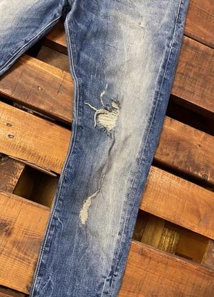 Мужские джинсы (штаны, брюки) h&m (эйч энд эм мрр идеал оригинал голубые)7 фото