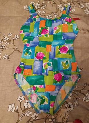 Цельный купальник с юбочкой от lands'end