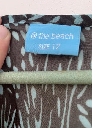 Туника пляжная синяя коричневая the beach размер 126 фото