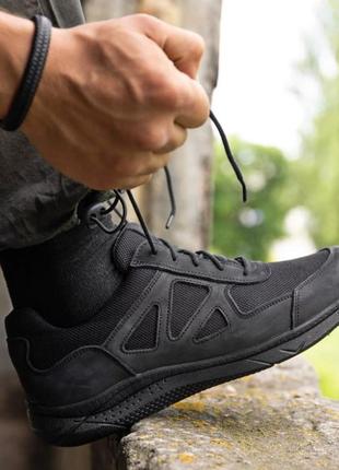 Черные военные кроссовки демисезонные мужские,женские нубук+кордура осенние, весенние 2023-20244 фото