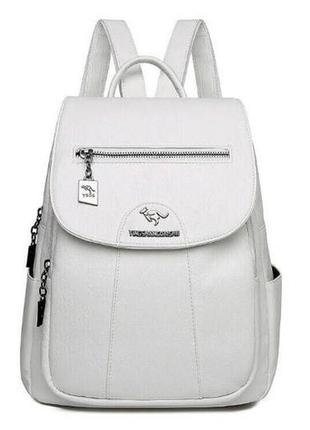 Стильний жіночий рюкзак кенгуру, мінірюкзачок для дівчат модний білий2 фото
