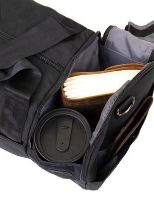 Спортивна сумка чорна текстильна5 фото