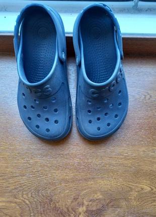 Детские клоги кроксы crocs темно-синие оригинал размер 13, длина 19 см9 фото