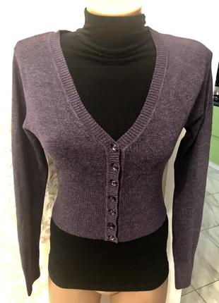 Кофта болеро фіолетова шерсть тепла італія стильна модна1 фото