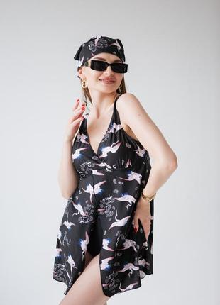 9017 модний купальник плаття лелека ods1 фото