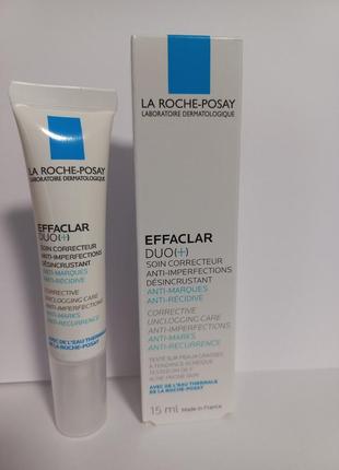 La roche-posay effaclar duo + корректирующее средство комплексного действия для жирной кожи.