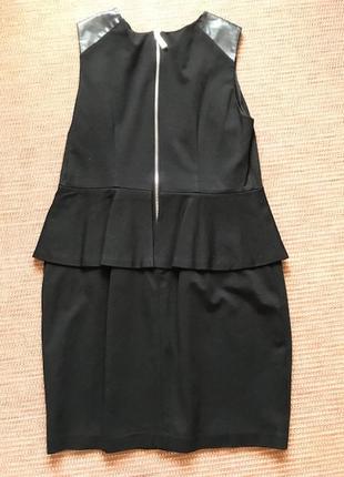 Черное платье с баской vince camuto. американский размер -14w5 фото