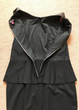 Черное платье с баской vince camuto. американский размер -14w6 фото