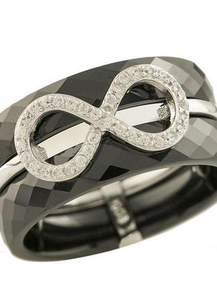 Серебряное кольцо с керамикой1 фото