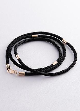 Шовковий шнурок із золотою застібкою 661ж