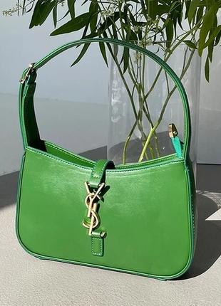 Yves saint laurent hobo green 25 х 13.5 х 6 см