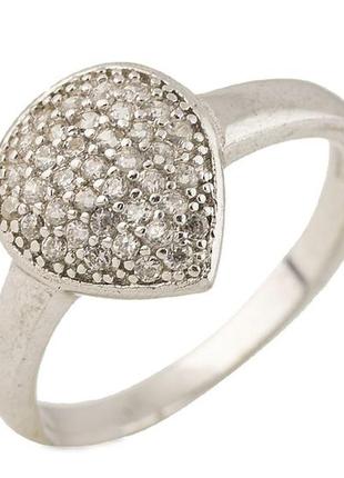 Серебряное кольцо komilfo с фианитами, вес изделия 2,5 гр (0486574)