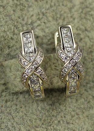 Серьги  xuping jewelry романтик 1.7 см серебристые