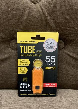 Ліхтар наключний nitecore tube v2.0 чорний7 фото