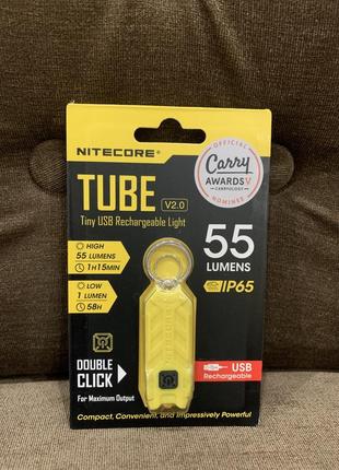 Ліхтар наключний nitecore tube v2.0 чорний6 фото