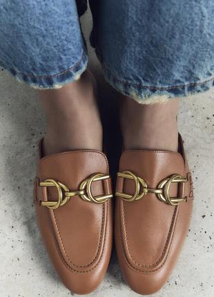 Мюли zara, кожа