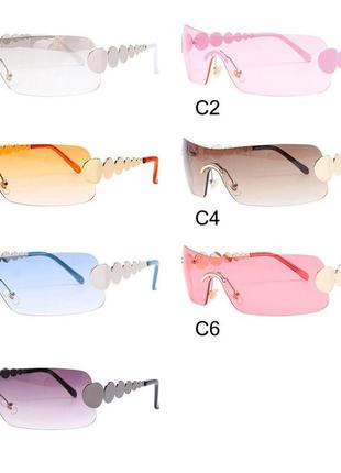 Спортивные очки цвет трендовые женские мужские солнцезащитные стильные  y2k prada versace yvl3 фото