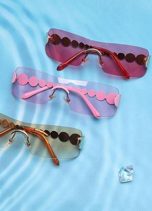 Спортивные очки цвет трендовые женские мужские солнцезащитные стильные  y2k prada versace yvl4 фото