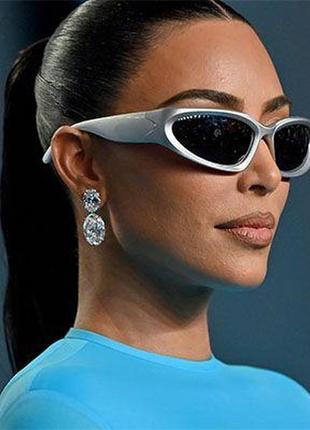 Спортивні дзеркальні окуляри колір трендові жіночі чоловічі сонцезахисні стильні 2023 велоспорту y2k6 фото