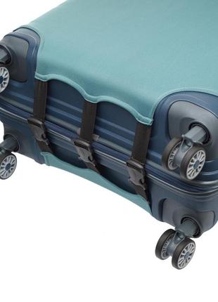 Чохол для валізи "ручна поклажа" тканинний vito torelli сизий2 фото