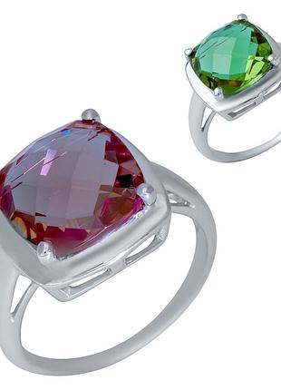 Срібне кільце komilfo з султаніт султанітом 4.975ct, вага виробу 4,3 г (1948484) 18 розмір