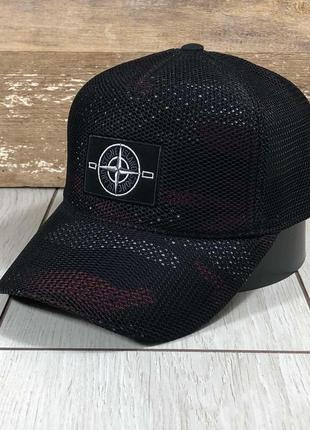 Бейсболка с сеткой stone island