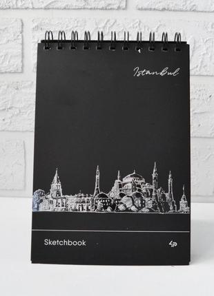 Скетчбук 4profi black sketch book istanbul  а5 30 листов черная бумага 903207