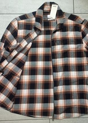 Хлопковая фланелевая рубашка на замок с карманами cropp - m, l9 фото