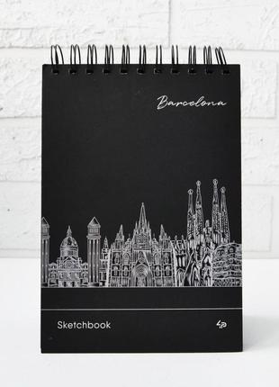 Скетчбук 4profi black sketch book barcelona  а5 30 листов черная бумага 903191