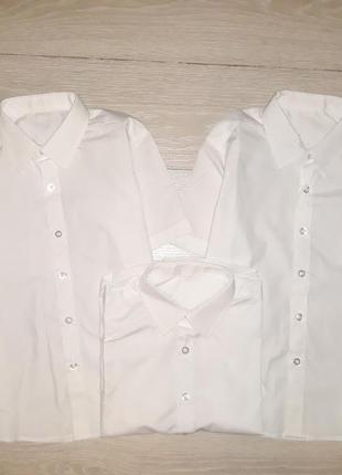 Белая рубашка шведка lily&amp;dan на 7-8 лет